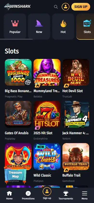 Winshark Casino screenshot 5