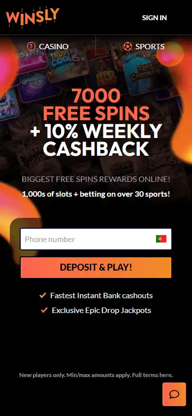 Winsly Casino screenshot 2