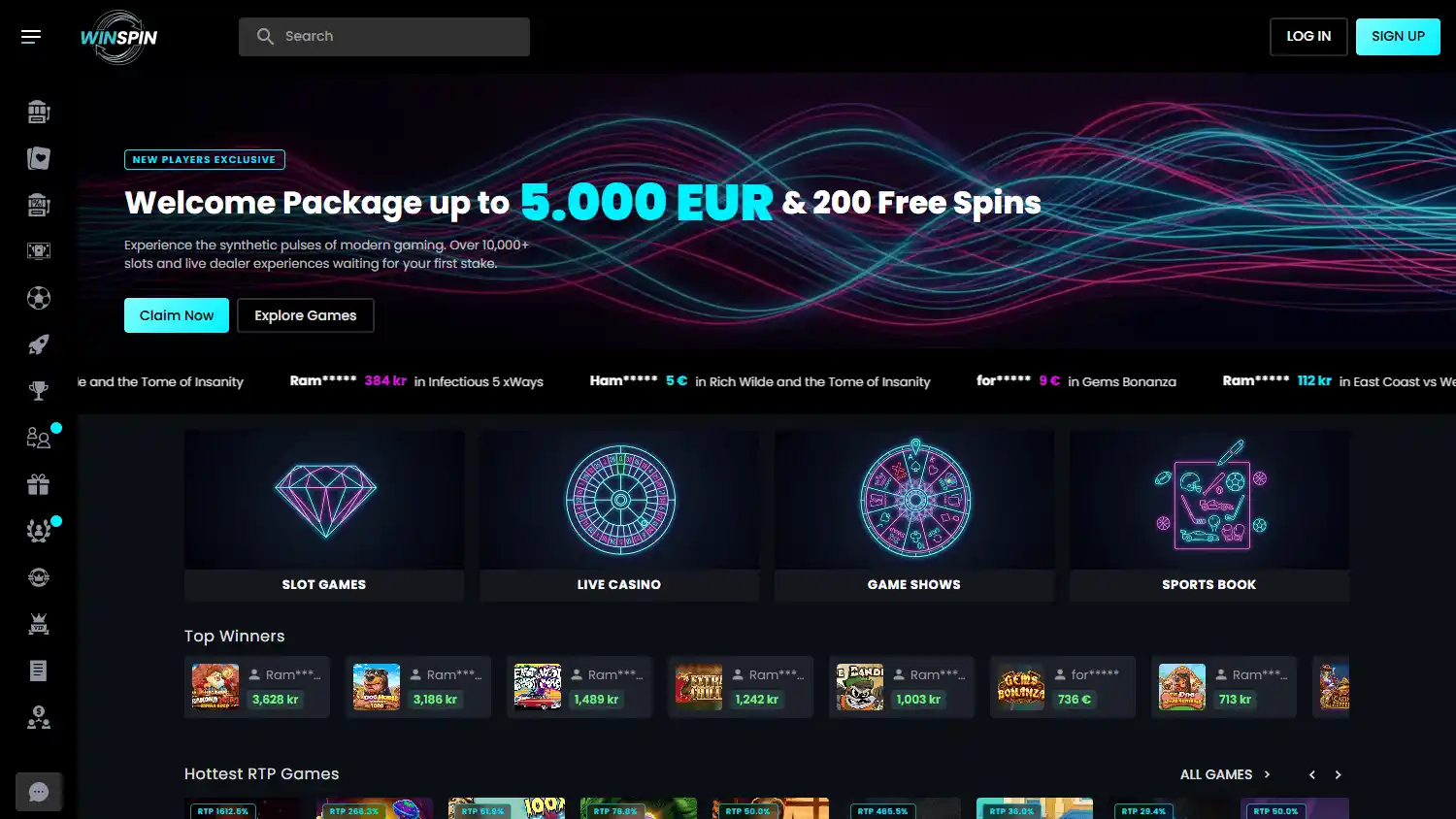 WinSpin Casino screenshot 1