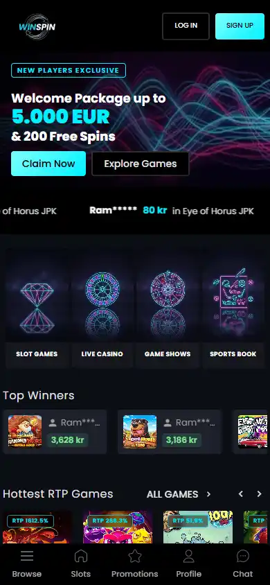 WinSpin Casino screenshot 4