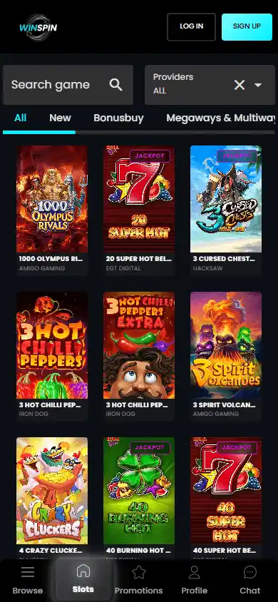 WinSpin Casino screenshot 5