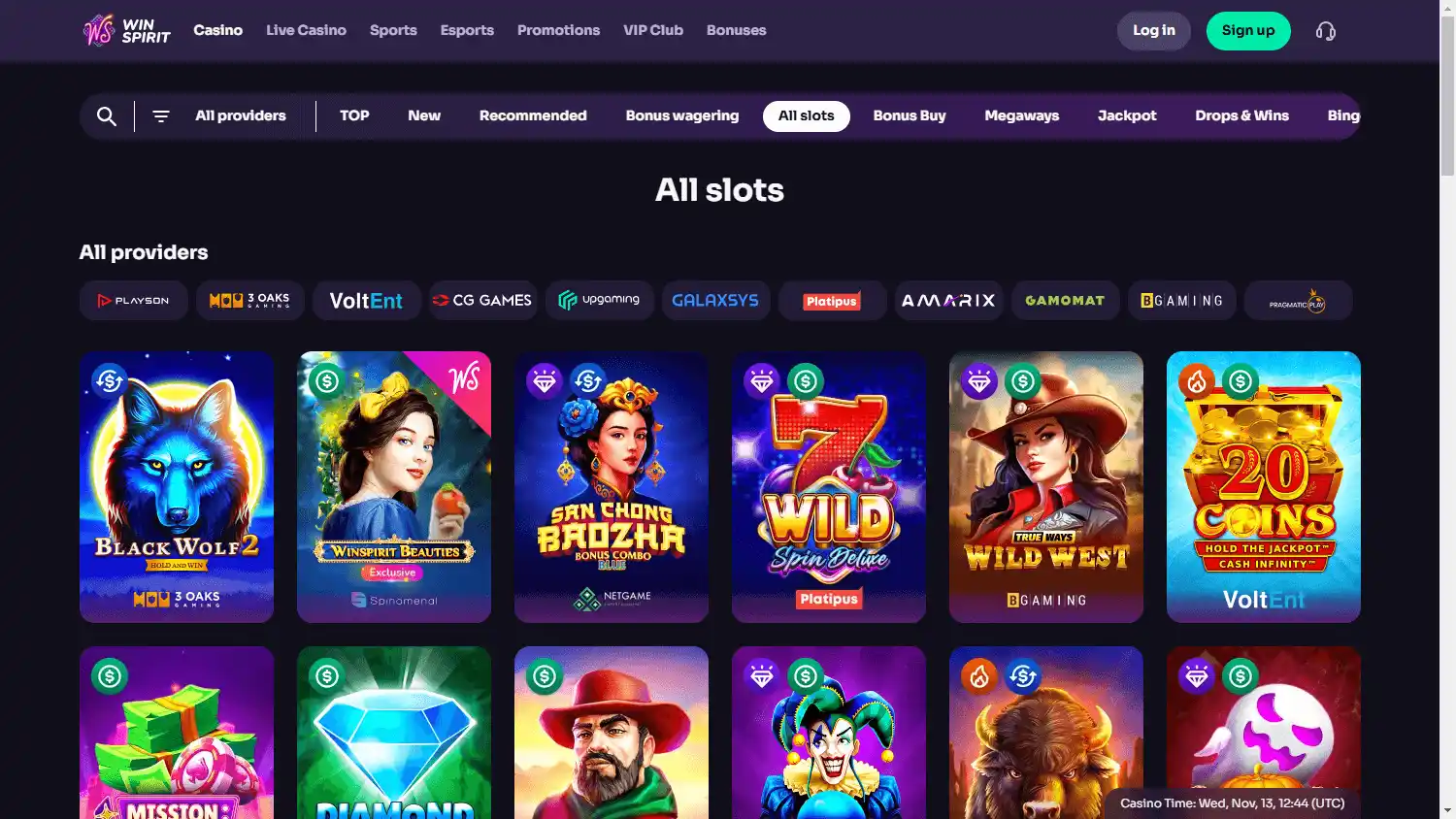 WinSpirit Casino screenshot 2