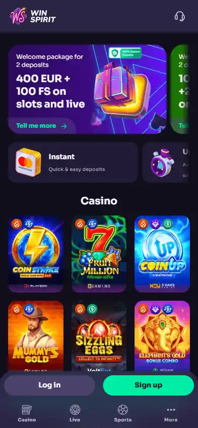 WinSpirit Casino screenshot 4