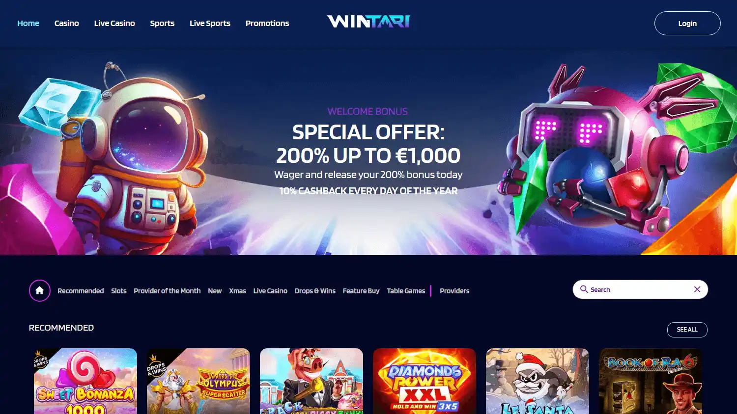 WinTari Casino screenshot 1