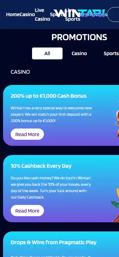 WinTari Casino screenshot 6