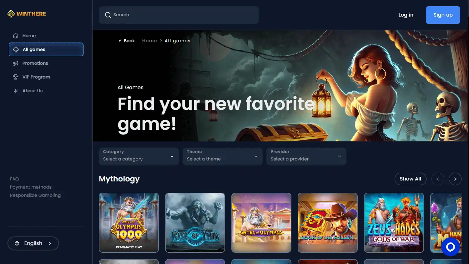 WinThere Casino screenshot 2
