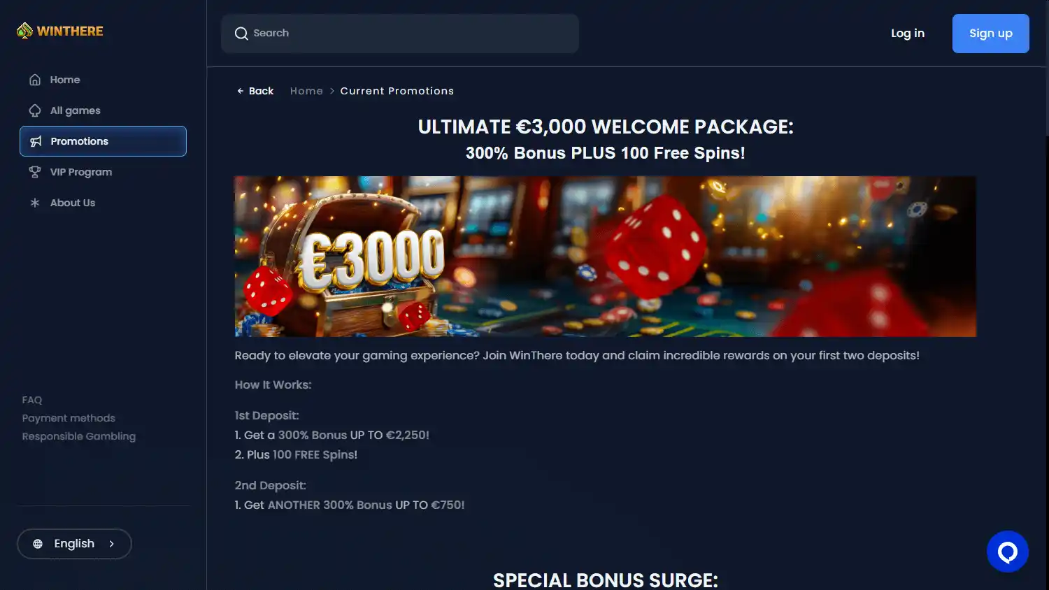 WinThere Casino screenshot 3