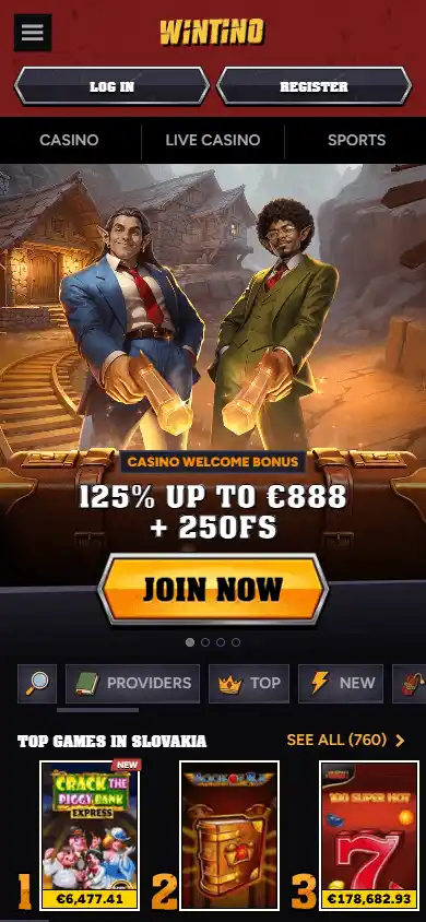 Wintino Casino screenshot 4