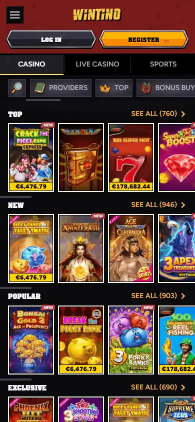 Wintino Casino screenshot 5