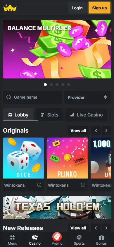 WinTokens Casino screenshot 3