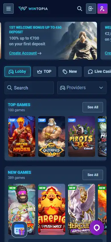 Wintopia Casino screenshot 5
