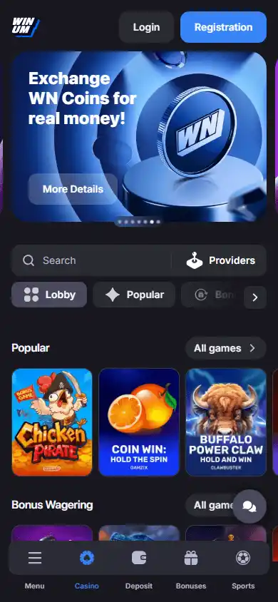 Winum Casino screenshot 4