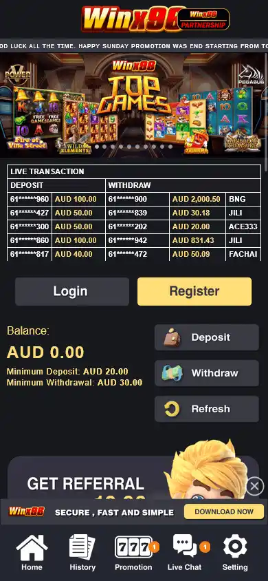 Winx96 Casino screenshot 3