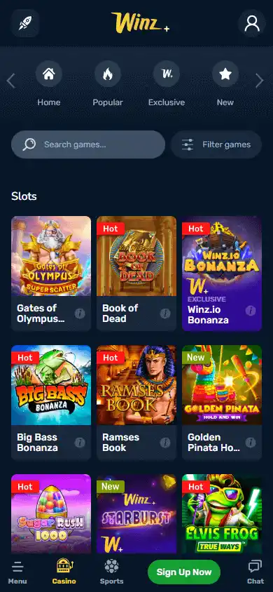 Winz Casino screenshot 5