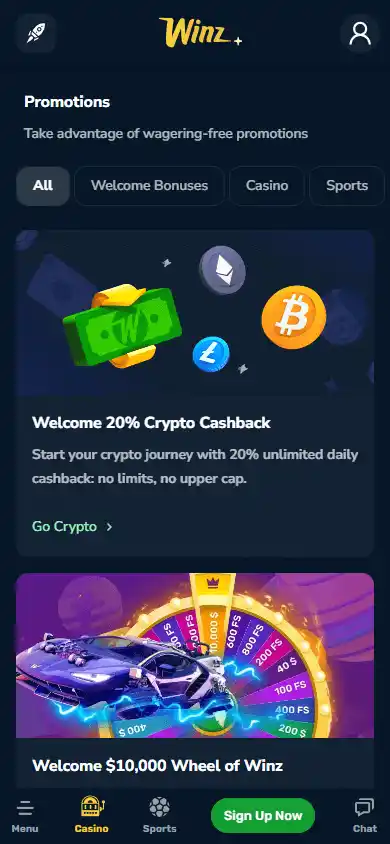 Winz Casino screenshot 6