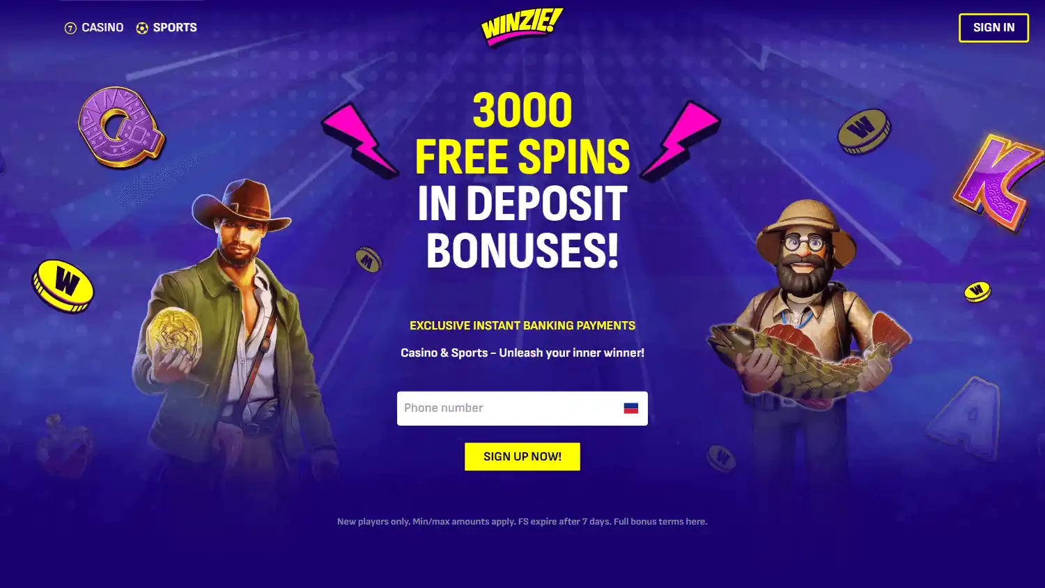 Winzie Casino screenshot 1