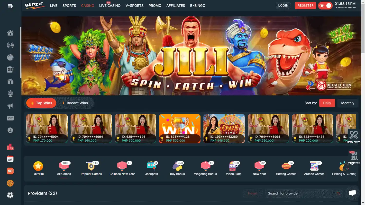 WinZir Casino screenshot 2
