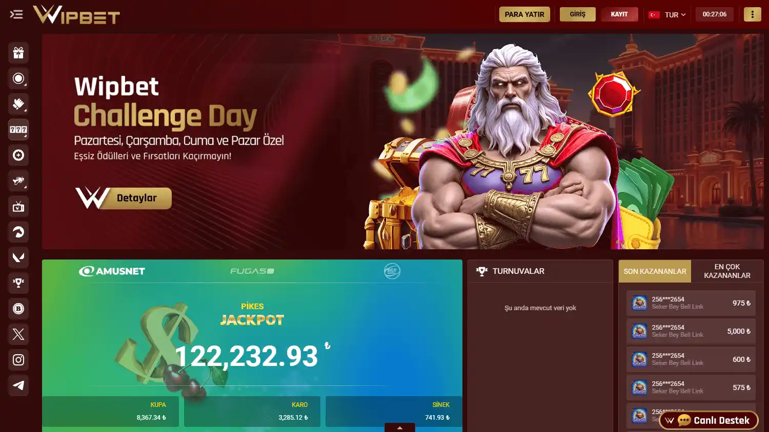 WipBet Casino screenshot 2