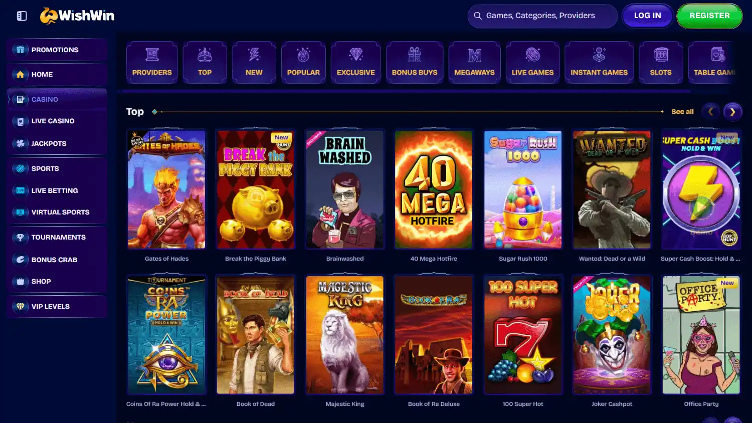 WishWin Casino screenshot 1