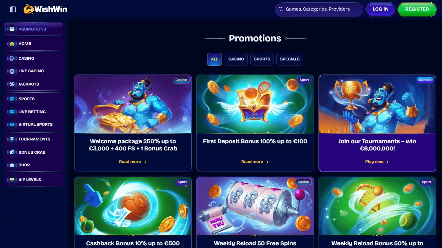 WishWin Casino screenshot 2