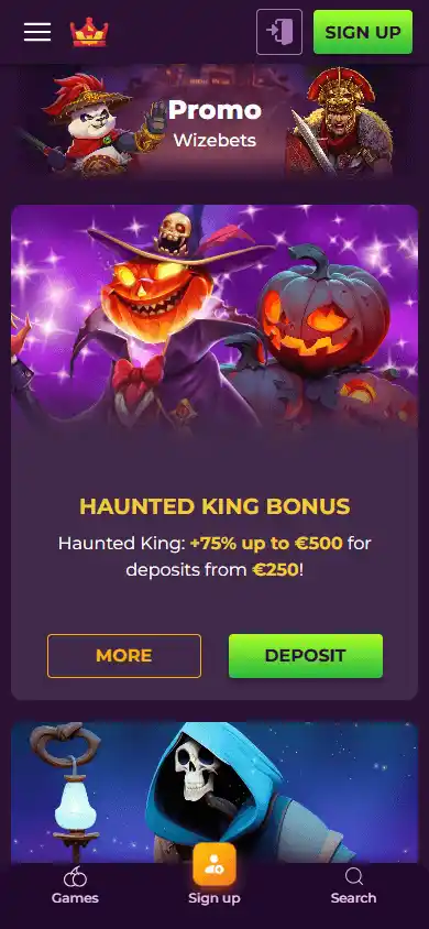 Wizebets Casino screenshot 6