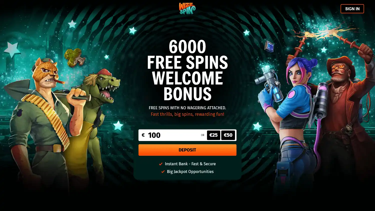 Wizz Spin Casino screenshot 1