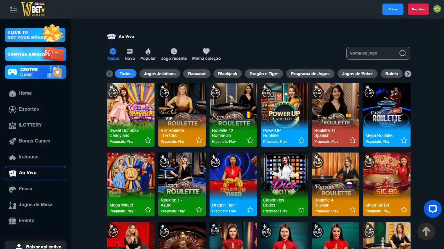 WJBet Casino screenshot 2