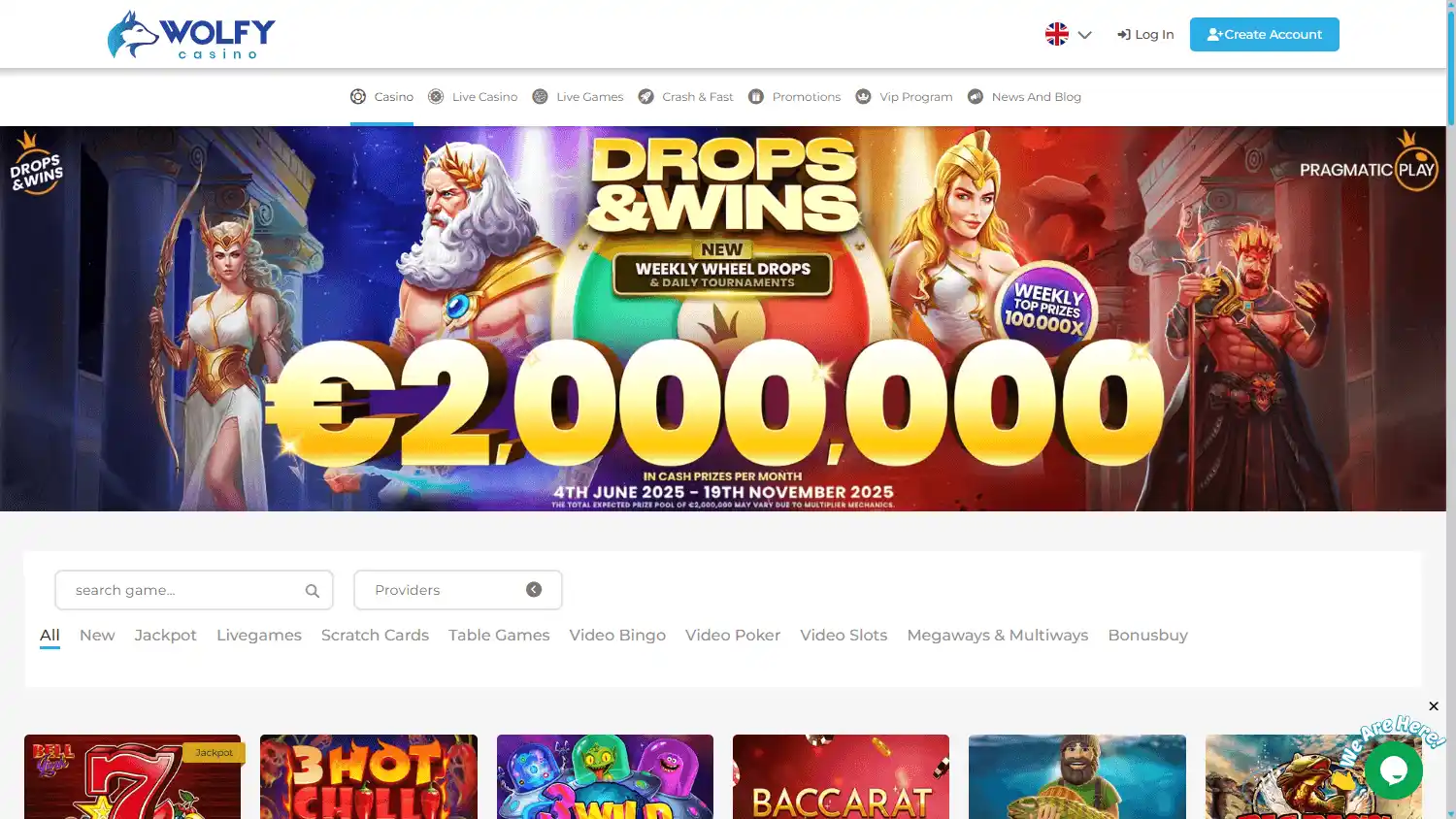 Wolfy Casino screenshot 2