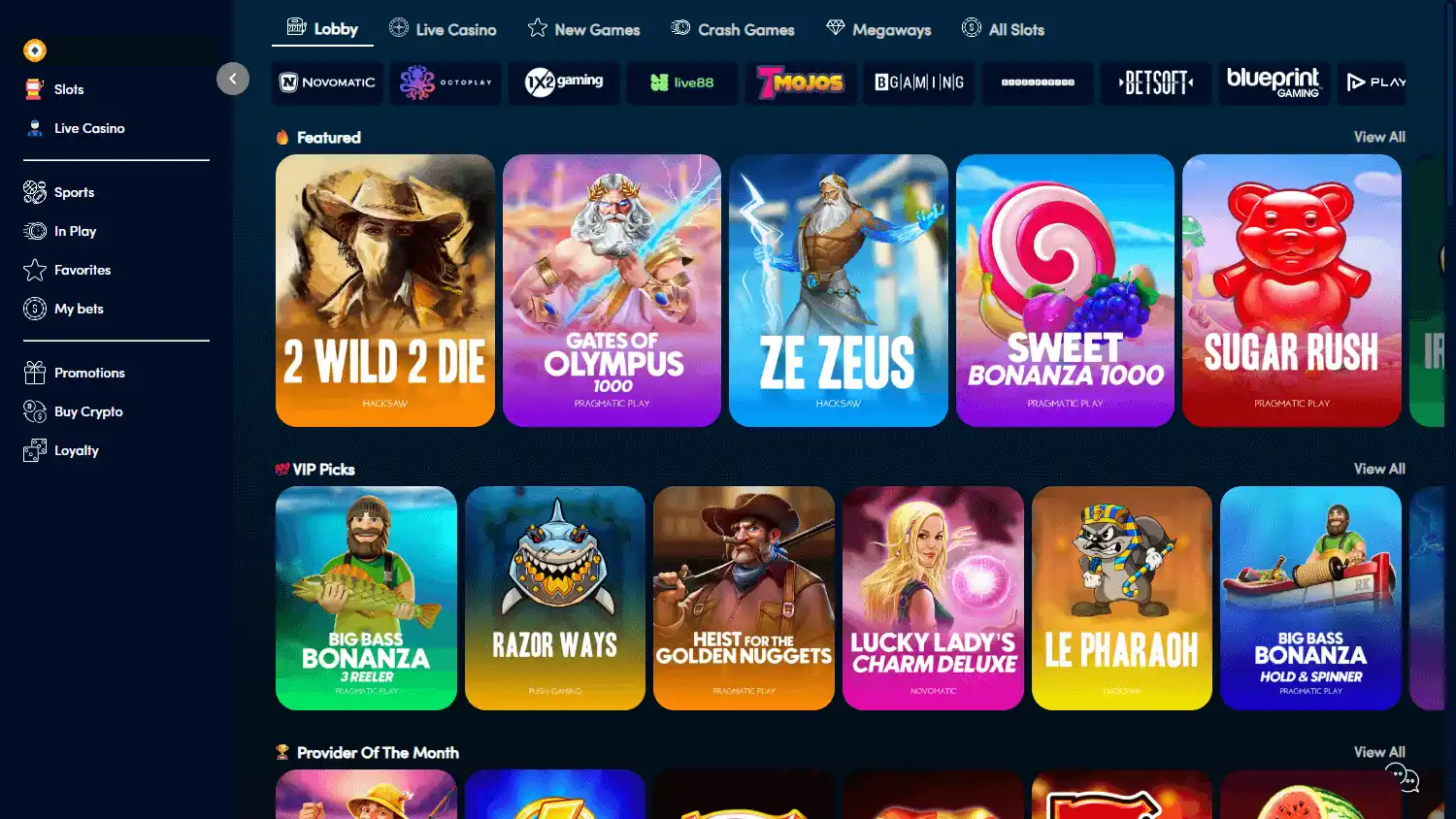 Wolfz Casino screenshot 2