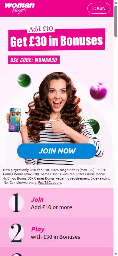 Woman Bingo Casino screenshot 2
