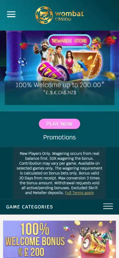 Wombat Casino screenshot 5