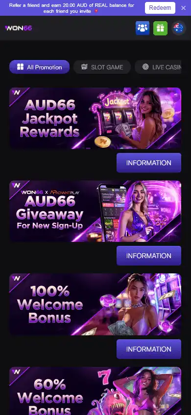 Won66 Casino screenshot 3