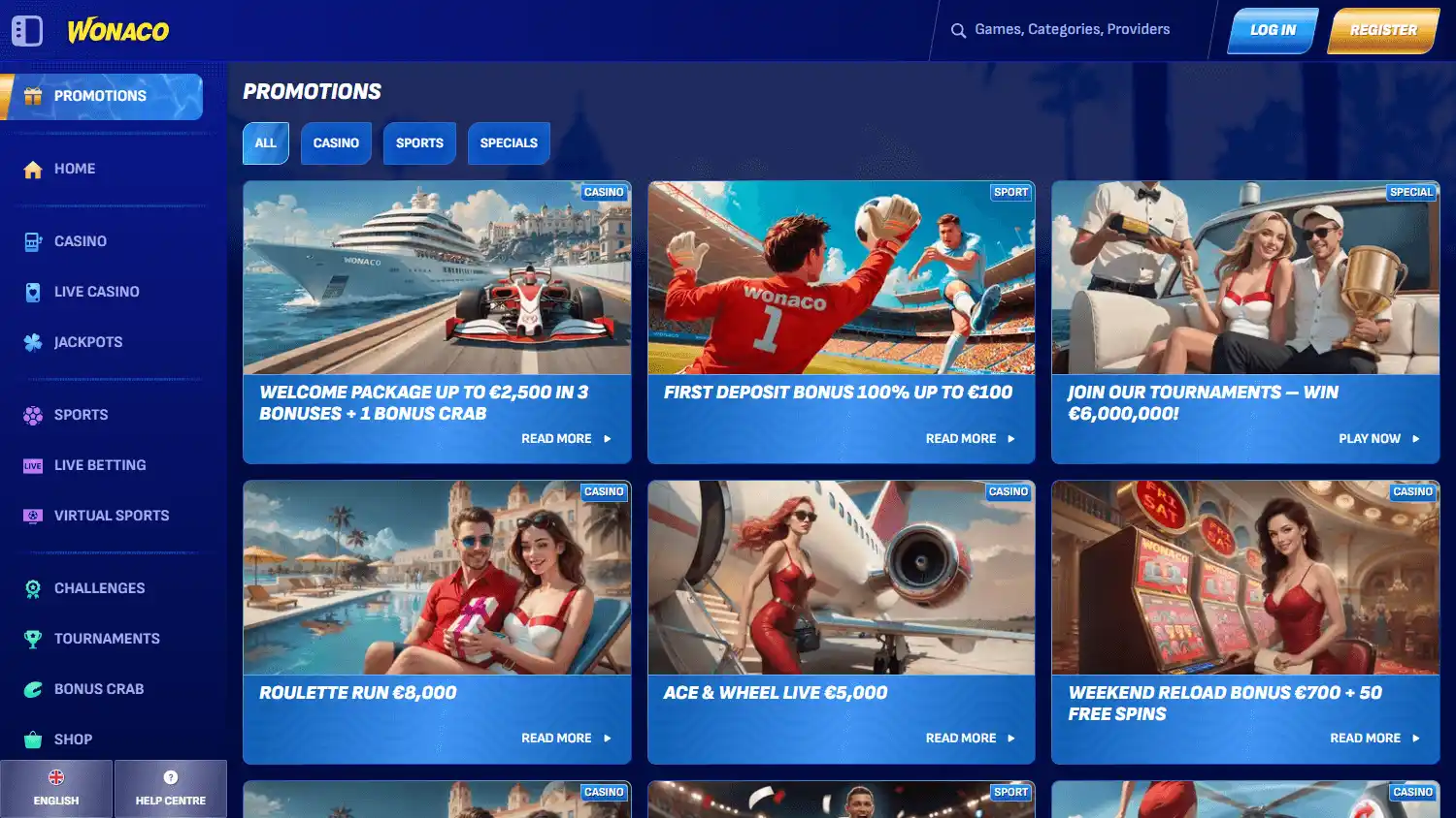 Wonaco Casino screenshot 3
