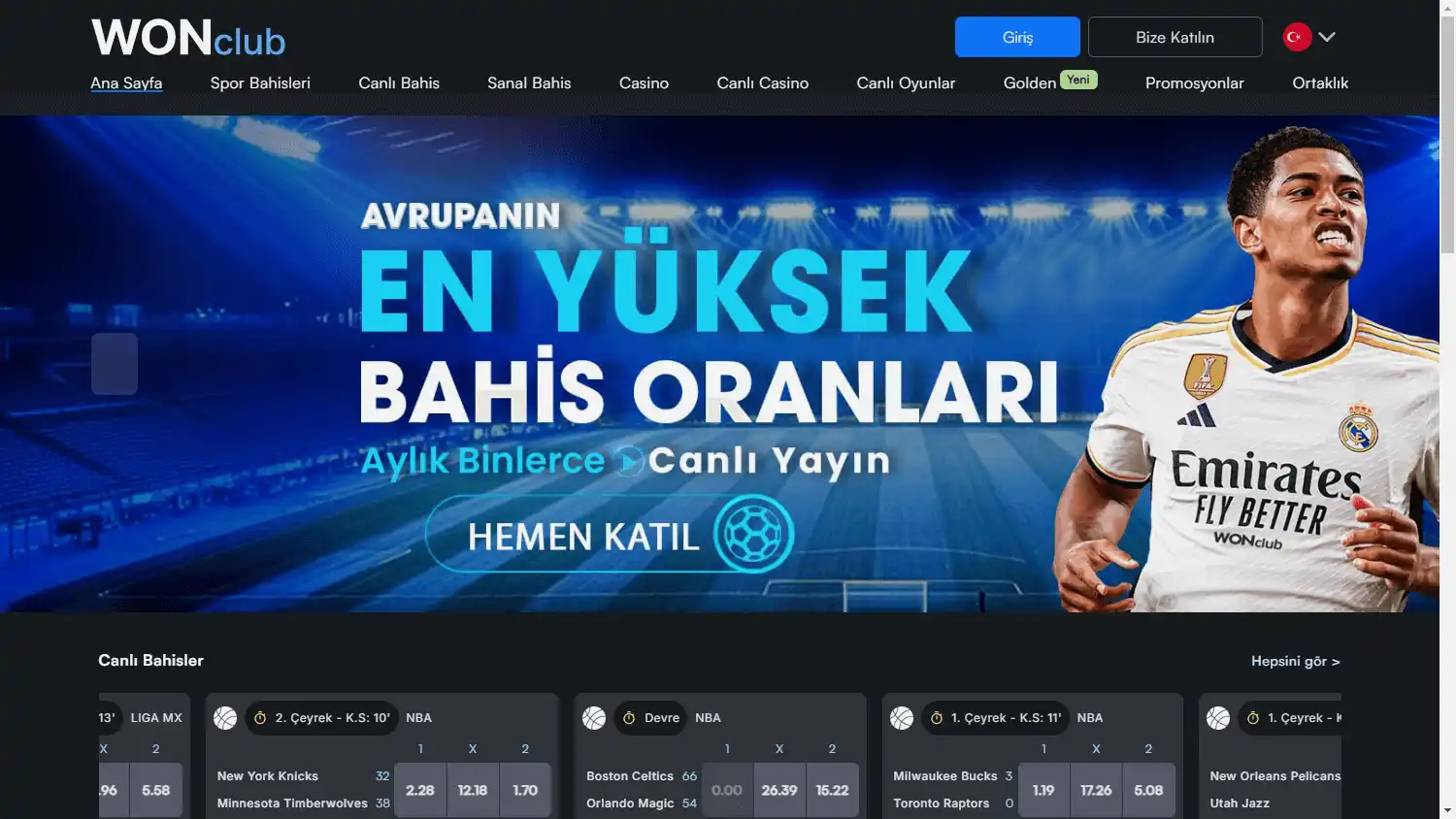 Wonclub Casino screenshot 1