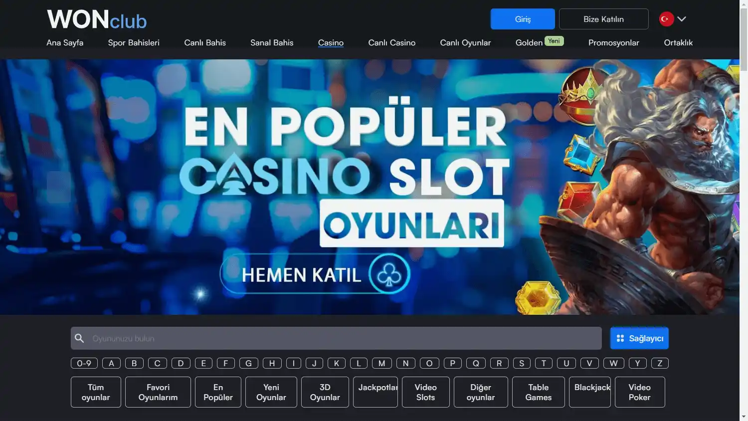 Wonclub Casino screenshot 2