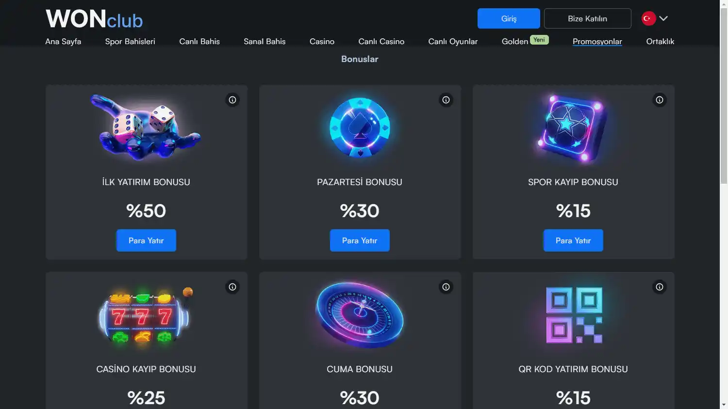 Wonclub Casino screenshot 3