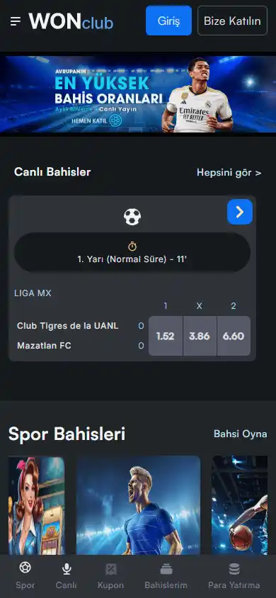Wonclub Casino screenshot 4