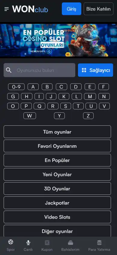 Wonclub Casino screenshot 5