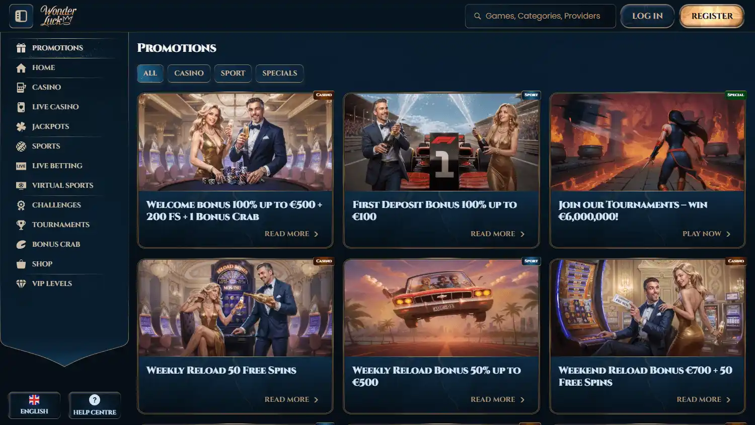 Wonder Luck Casino screenshot 3