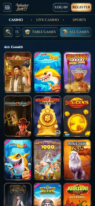 Wonder Luck Casino screenshot 5