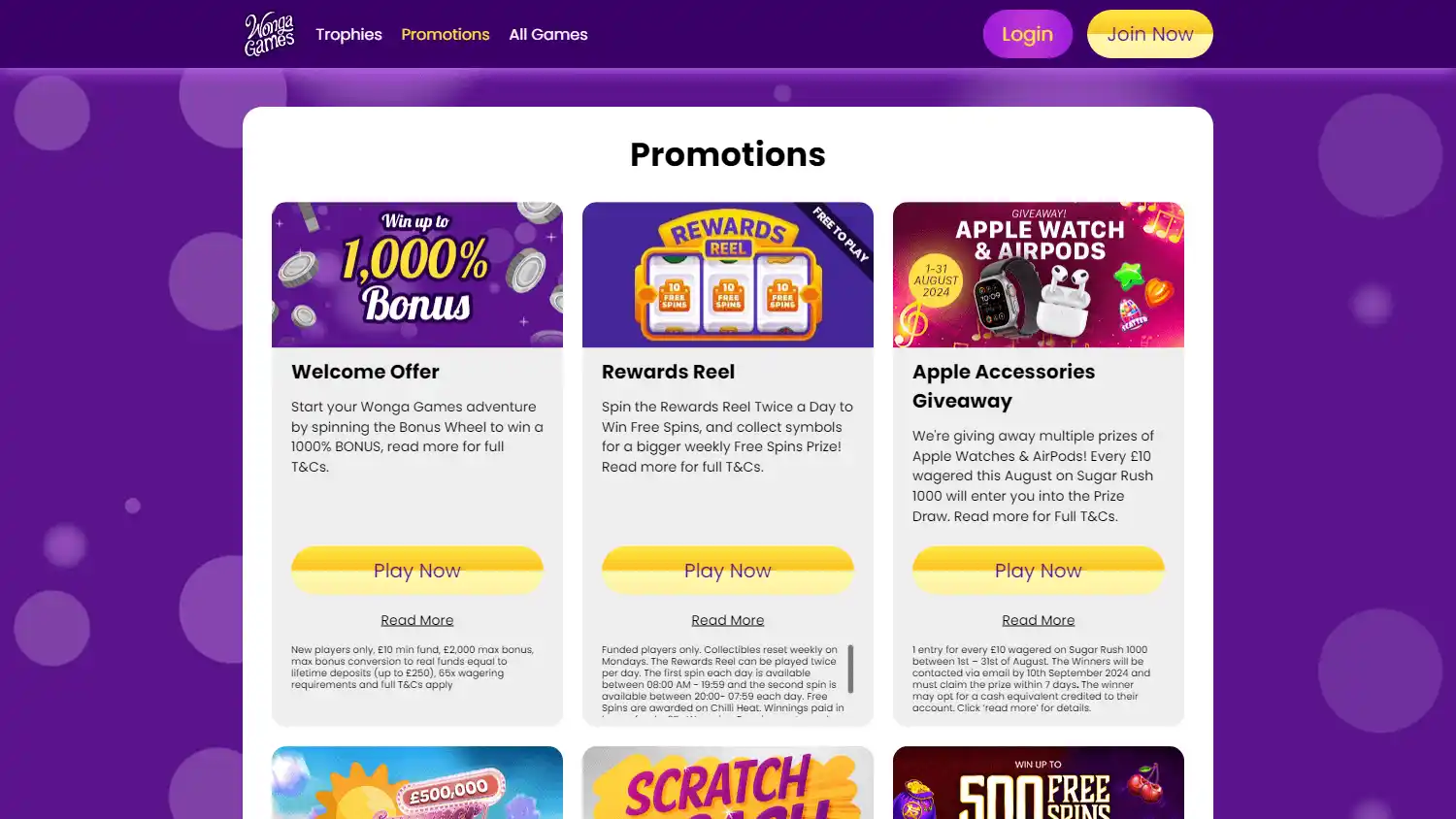 Wonga Games Casino screenshot 3