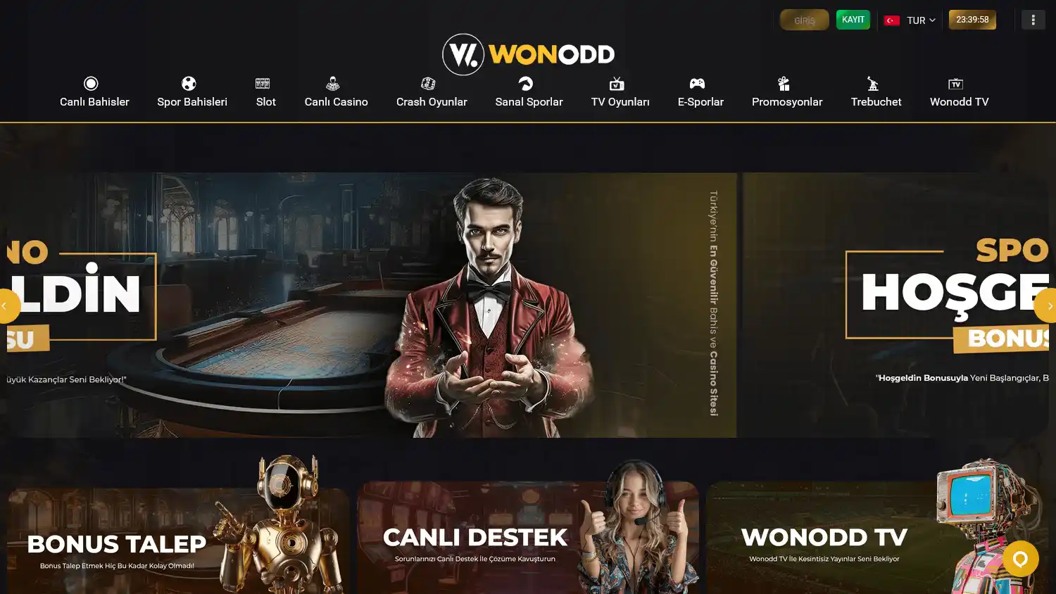 Wonodd Casino screenshot 2