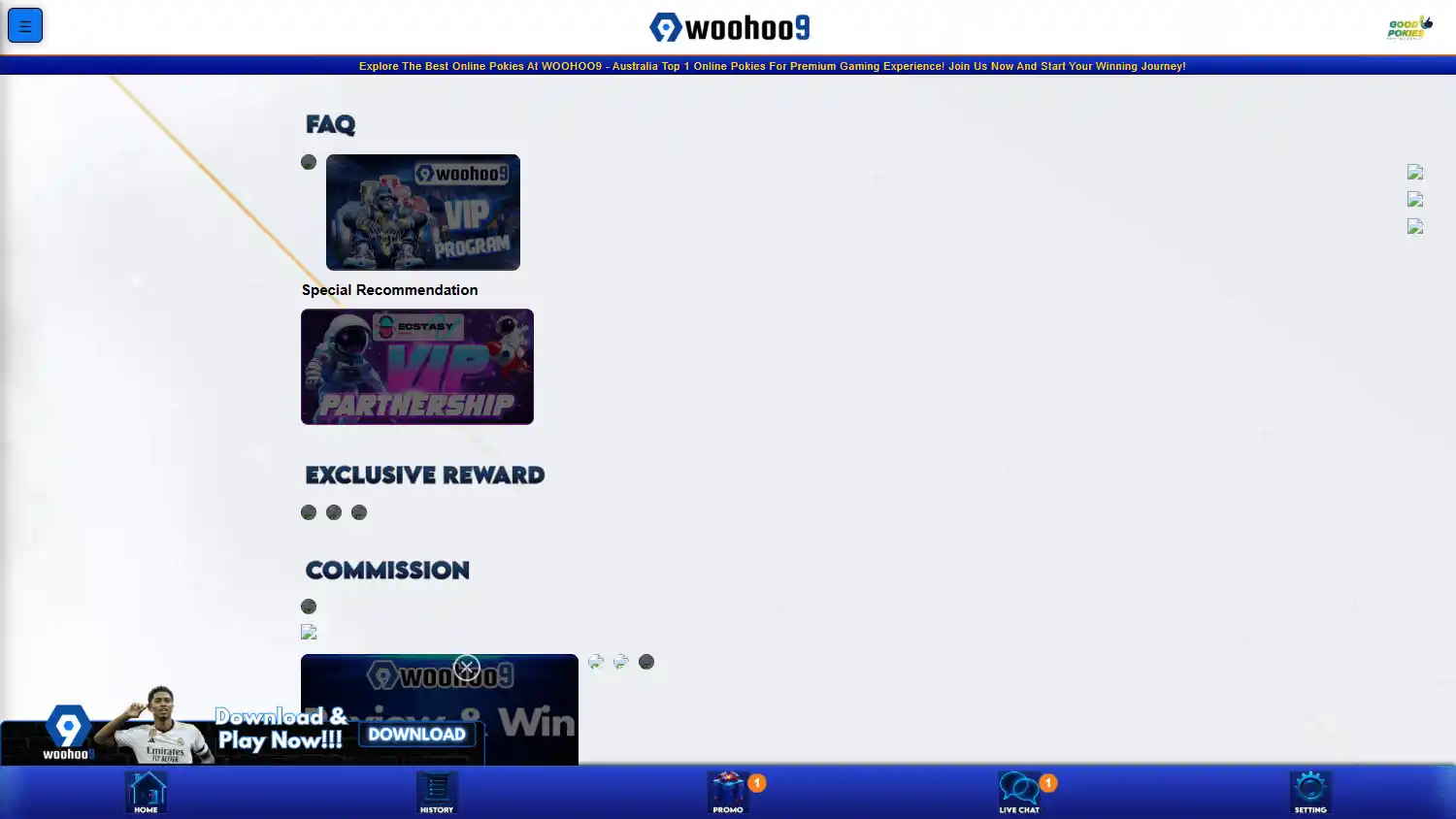 Woohoo9 Casino screenshot 2