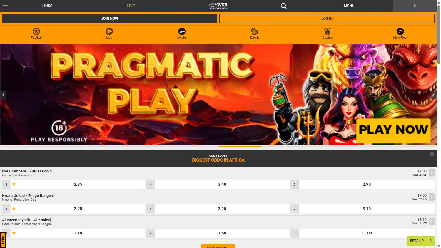 World Star Betting Casino screenshot 1