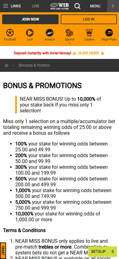 World Star Betting Casino screenshot 6