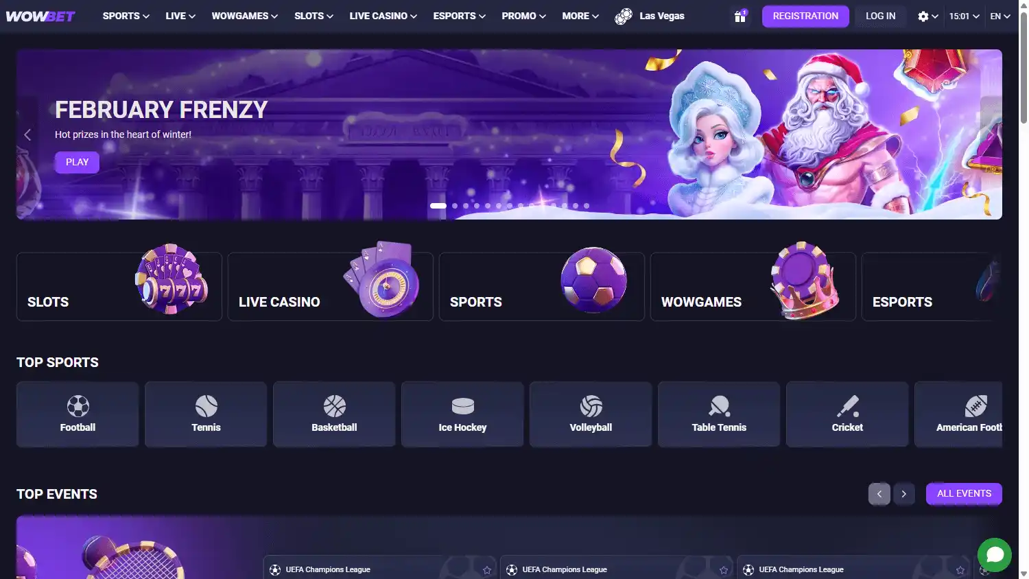 WOWBET Casino screenshot 1
