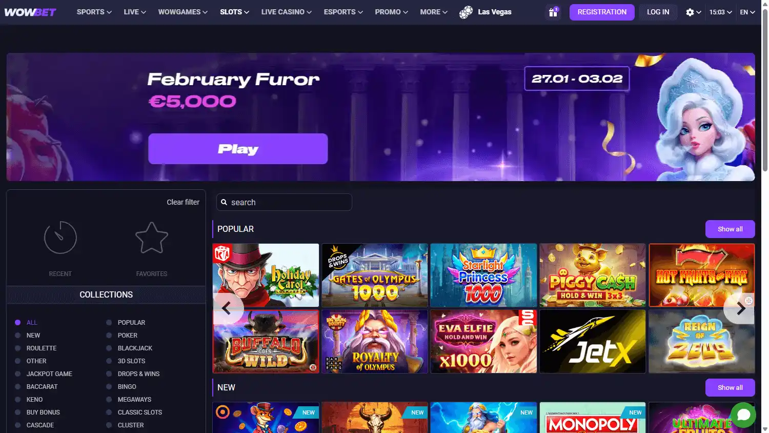WOWBET Casino screenshot 2