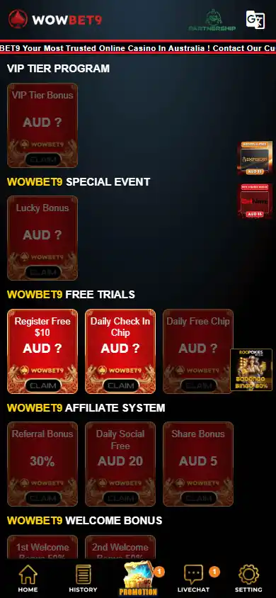 WowBet9 Casino screenshot 4