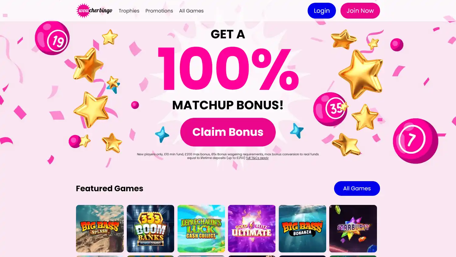 Wowcher Bingo Casino screenshot 1