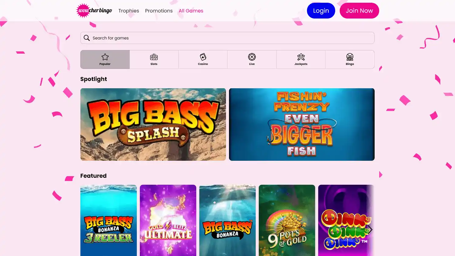 Wowcher Bingo Casino screenshot 2